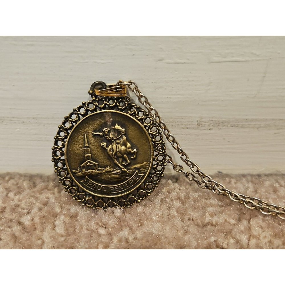 Paul Revere Cradle of Liberty Token Necklace 11.5'' Length